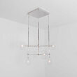 Candelabru modern din alama masiva si abajururi din sticla suflata, Soap 6 DT, B036 Schwunghome